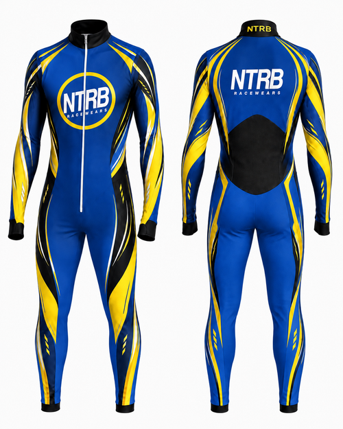 Combinaison Aero Red Black NTRB Racewears - vue avant et arrière