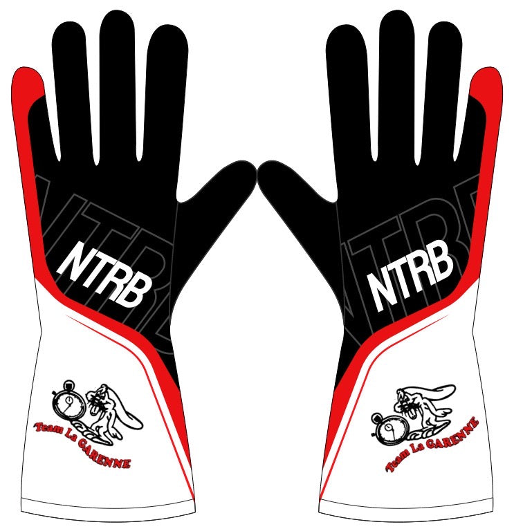 Gants karting 100% personnalisés — logo, prénom, numéro