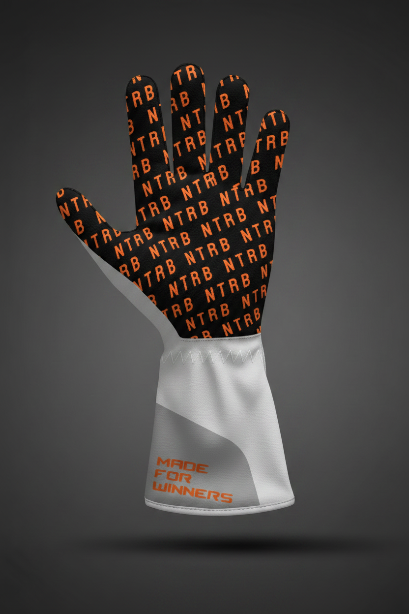 Gants Pluie Gris/Orange - Vue paume
