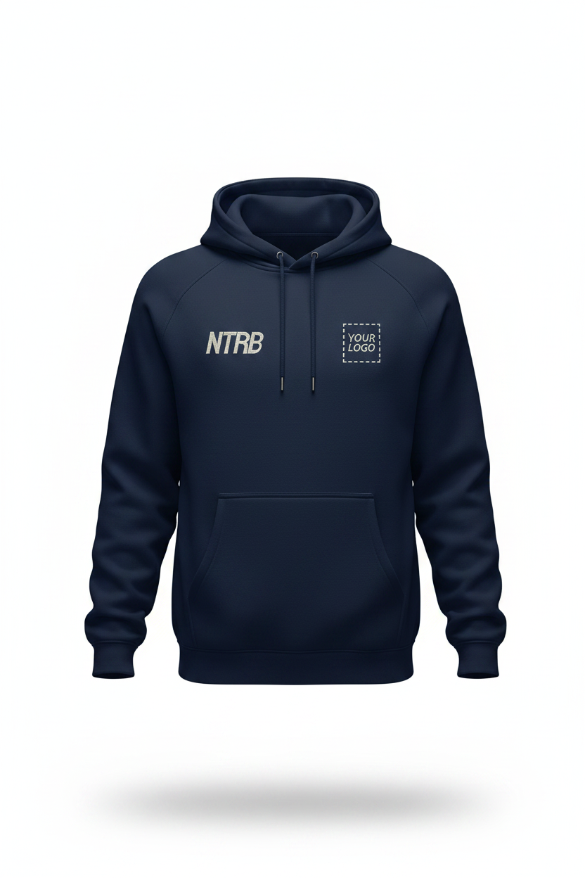 Hoodie bleu face
